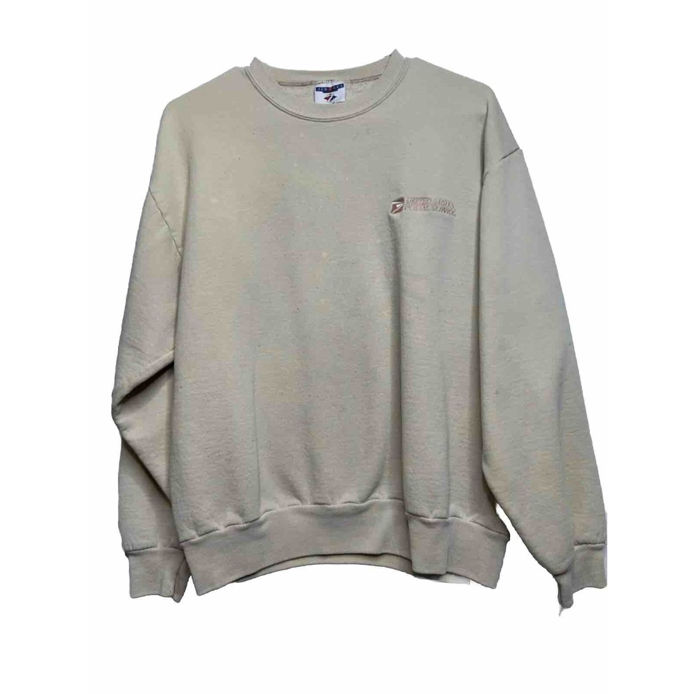 Jerzees Nublend Male Size M Long Sleeve USPS Postal Service Crewneck Sweater